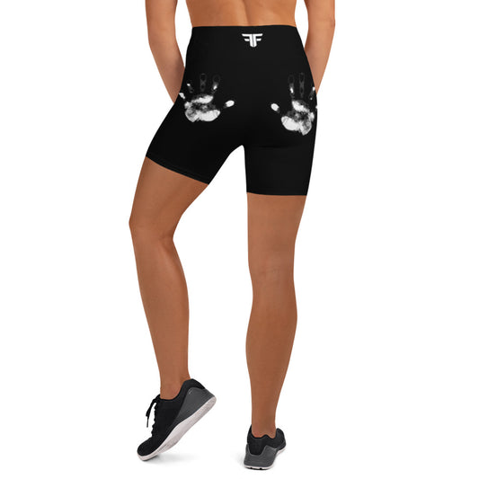 Hand Print Yoga Shorts