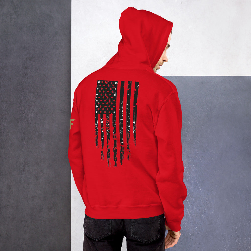 Men's Distressed American Hoodie